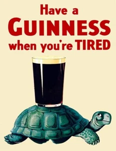 Guinness Tired inspired Retro Beer Pub Shed Bar Man Cave Metal Vintage SIGN - Picture 1 of 2