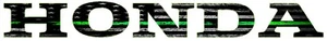 HONDA TALON 2019-2022 TAILGATE GRAPHICS AMERICAN FLAG THIN GREEN LINE REFLECTIVE - Bild 1 von 1