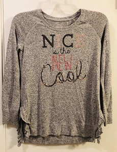 SO Heather Gray Pullover Sweater "Nice Is The New Cool" Long Sleeve Girls 16 - Picture 1 of 8