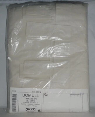 Cortina panel ventana IKEA Bomull 100 % algodón 57x89 un panel marfil beige lengüeta superior Foto 1 de 4