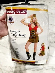 Music Legs Snappy Lady Army Costume Size M/L Soldier Sexy Women’s Halloween NEW - Picture 1 of 1