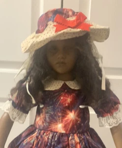 Vintage Annette Himstedt German USA Vinyl Doll EUC Lifelike Fatou Extra Outfits - Picture 1 of 15