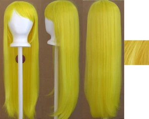 32'' Long Straight Long Bangs Sunshine Yellow Cosplay Wig NEW - Picture 1 of 1