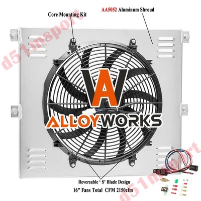 Aluminum Shroud Electric Fan Relay For 53-56 Ford F100 F250 F350 Pickup Truck V8 - Image 1 of 4