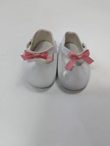 American Girl Samantha's Tea Party Zapatos Blancos Rosa Arco Agradable Compañía De Colección Años 90 - Imagen 1 de 5