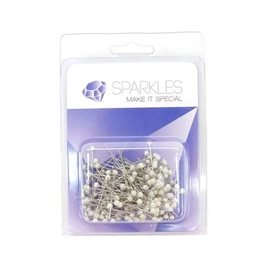 144 White 1.5" Pearl End Wedding Corsage Pins - Bouquet Boutonniere Flower - Imagen 1 de 5