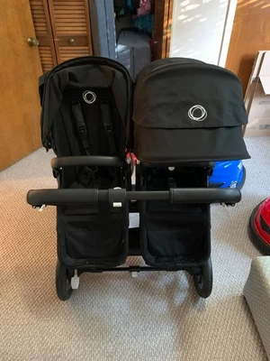 Bugaboo Donkey 3 Twin bassinet and seat stroller with accessories Black - Image 1 of 2