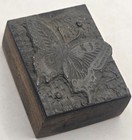 Buchdruck Stempel, Druckstock, Klischee, Vintage : Schmetterling
