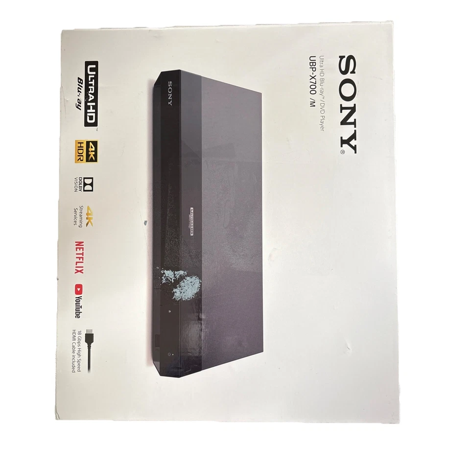 Reproductor de discos Blu Ray de red Sony UBP-X700M HDR 4K UHD con cable HDMI Foto 1 de 2