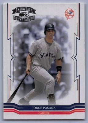 2005 DONRUSS THROWBACK THREADS (#20) - JORGE POSADA - Image 1 of 2