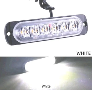 6 LED Light Bar Strobe White Multiple Use Truck Trailer United Pacific Style  - Picture 1 of 5