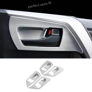 Fit For Toyota RAV4 2013-2017 2018 Matte Silver Inner Door Bowl Cup Cover Trim - Picture 1 of 5