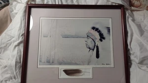 Gerry Biron Lo spirito del lago Webster opera d'arte incorniciata #50 di 100 - Foto 1 di 5