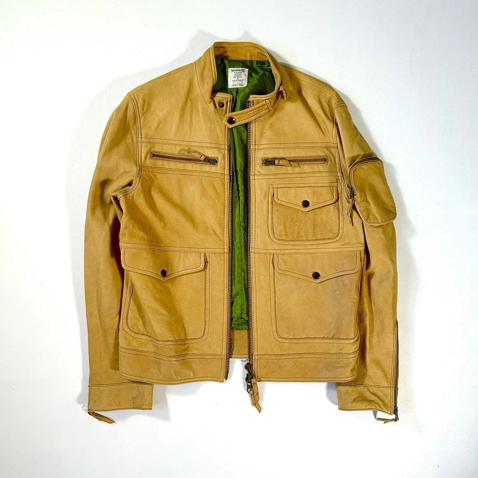 291295 = Homme Sheepskin Cargo Bomber - Image 1 of 4
