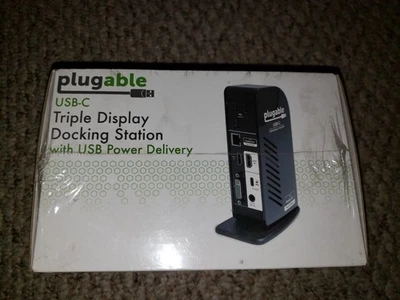 Plugable 13-in-1 USB-C Triple Monitor Docking Station Model UD-ULTCDL Brand New - Image 1 of 3