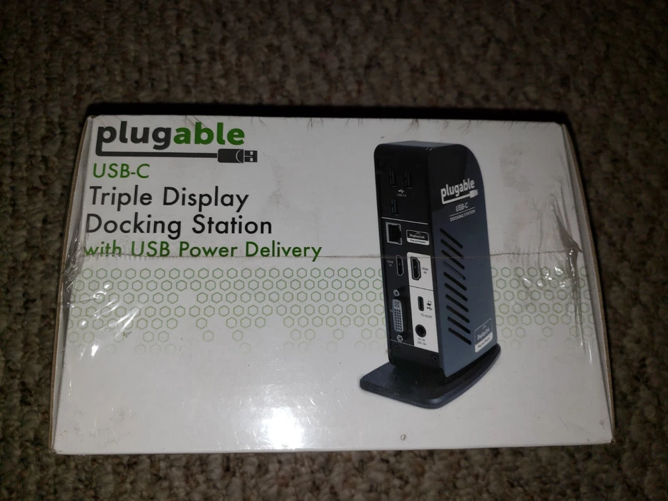 Plugable 13-in-1 USB-C Triple Monitor Docking Station Model UD-ULTCDL Brand New - Image 1 of 3