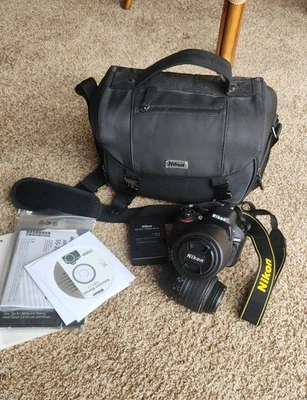 Kit completo de cámara Nikon D5200 18-55 mm *Probado *Funciona muy bien Foto 1 de 4