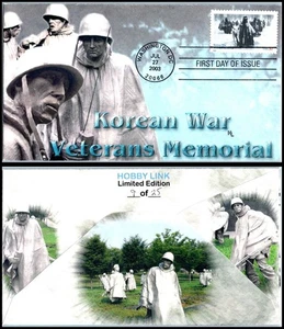 2003 Korean War Veterans Memorial Sc 3803 FDC Hobby Link cachet limited 9/25 - Picture 1 of 1