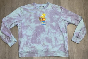 The Simpsons Bart Squishee Brain Freeze Pullover Sweatshirt XXL Tie Dye Cartoon - Picture 1 of 12