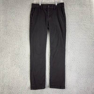 Pantalones chinos Altamont para hombre talla 30 negros A 1969 ajustados rectos informales frente plano Foto 1 de 4