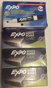 Expo Chisel Tip Dry Erase Lot**12 Pack Marker & 3 Erasers**NEW** - Picture 1 of 4