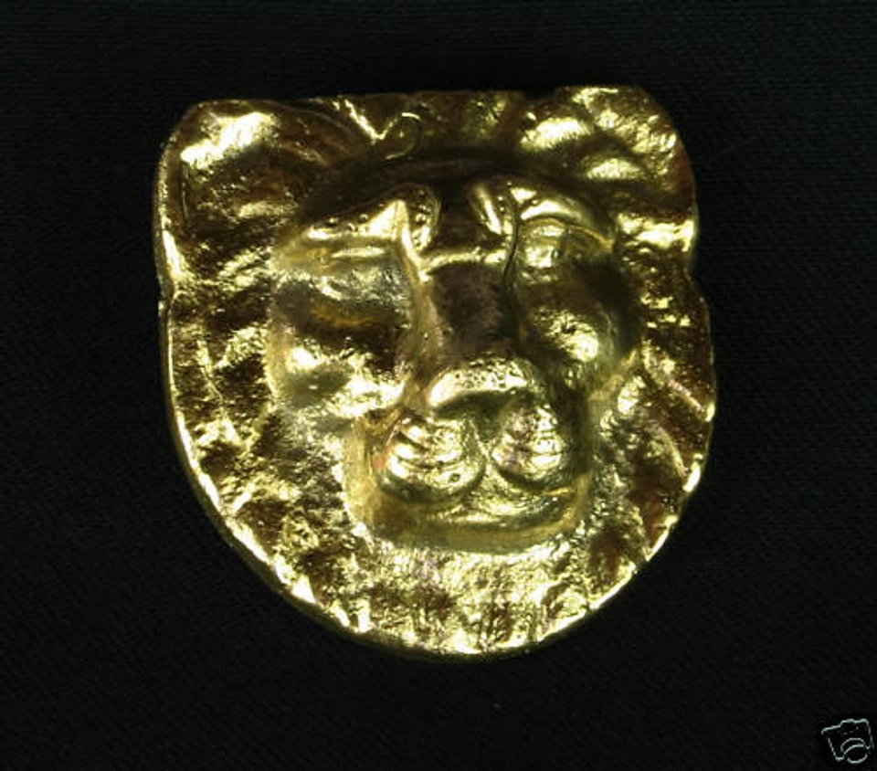 Beschlag Niete Löwe Messing Larp Ersatzteil Rüstung Ritterhelm Reenactment RSP13 - Bild 1 von 1