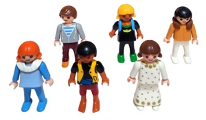 Playmobil 2" People Mini Figures 6 Count Lot - Picture 1 of 16