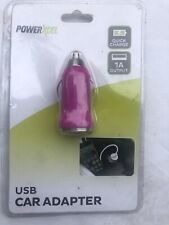 Powerxcel USB Car Adapter. 1 Amp Charge PURPLE