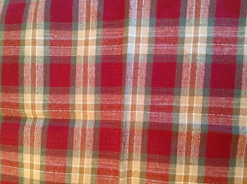 Longaberger Small Recipe Basket Liner - Orchard Park Plaid Cover