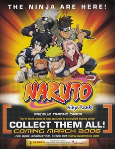 SHONEN JUMP'S NARUTO NINJA RANKS 2006 INKWORKS PROMO PROMOTIONAL SALE SELL SHEET - Imagen 1 de 2