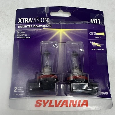 Sylvania H11 XTRAVISION Faros Bombillas Paquete de 2 Nuevos en Paquete Abierto ENVÍO RÁPIDO Foto 1 de 4