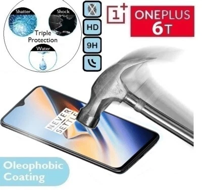 100% Genuine Tempered Glass Screen Protector (A6013) One Plus 6 T For OnePlus 6T - Image 1 of 2
