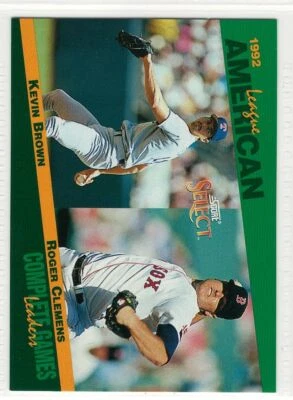 Roger Clemens  1993 Score Select #62 AL Complete Games Red Sox - Image 1 of 2