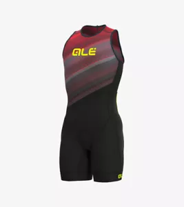 Ale Triathlon Back Zipper Skinsuit Kaula Olympic Tri S/less |Red-Men|BRAND NEW - Picture 1 of 12