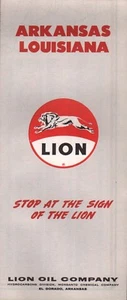 1964 Lion Road Map: Arkansas Louisiana NOS - Picture 1 of 1