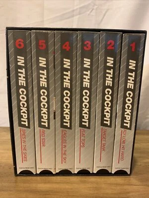 RARE Vintage IN THE COCKPIT VHS Set Military Aircraft Pilot 6 Tape Set - Image 1 of 4