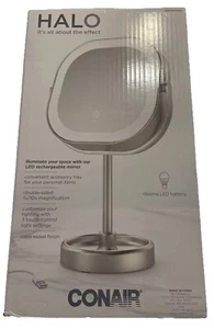 Conair HALO doppelseitiger LED, beleuchteter Make-up Kosmetikspiegel, 1x - 10x Vergrößerung - Bild 1 von 7