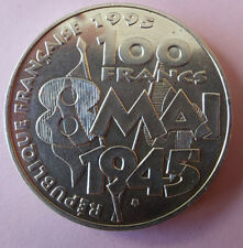1 PIECE DE 100 FRANCS 8 MAI 1945 1995 ARGENT *TBE*