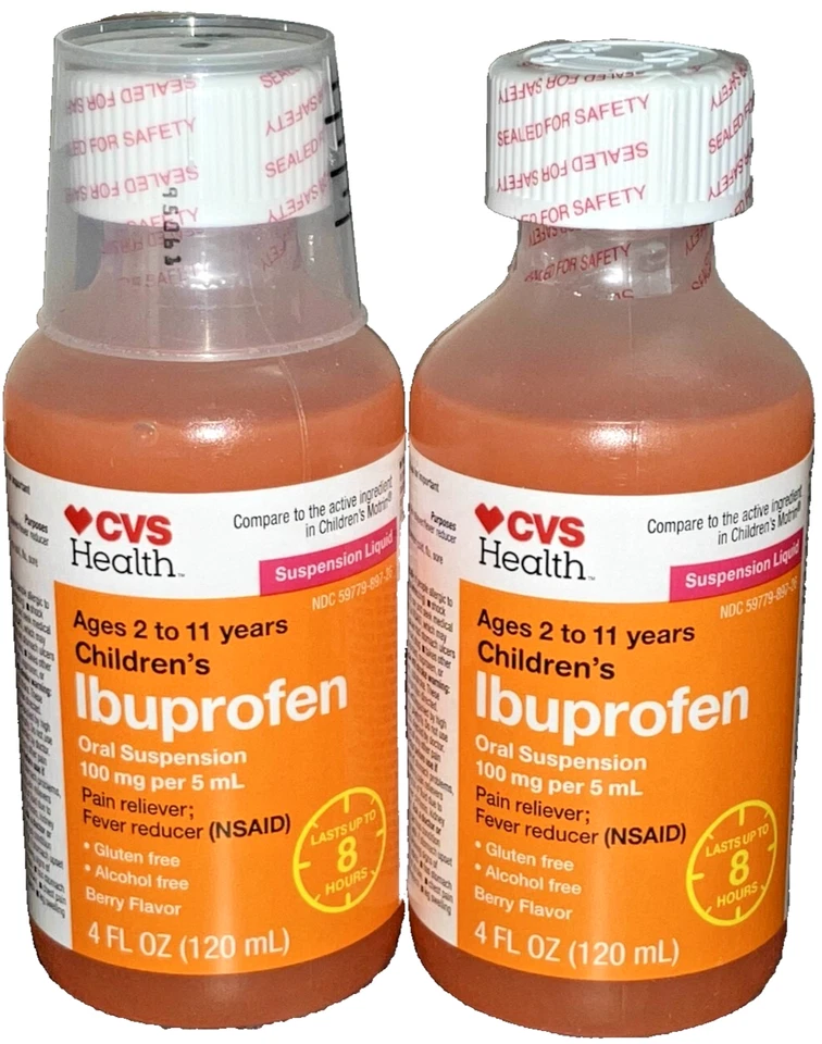 LOT:2 CVS Children's Ibuprofen Oral Suspension 120ml each (240ml total) EXP 5/26 - Image 1 of 1