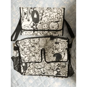 LeSportsac Tokidoki Mother's Shoulder Bag Women Diaper Changing Sheet JAPAN USED - Picture 1 of 6