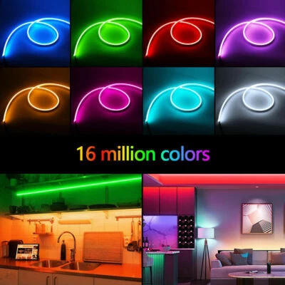RGB Neon LED Strip 2835 Waterproof Flexible Sign Light Silicone Tube dc 5/12/24V - Image 1 of 4