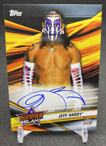 2019 TOPPS WWE SUMMER SLAM #OC-JH JEFF HARDY On Card Auto Signature - Hardy Boyz