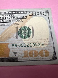 Birthday Note $100 dollar bill May 12, 1942. 2017 A Series. PB 05121942 E. - Picture 1 of 5