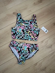 Girls Animal Print Tankini age 13-14 New With Tags - Picture 1 of 4