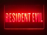 1 CAPCOM RESIDENT EVIL Acrylic Sign Display Video Game Limited Edition Neon NEW