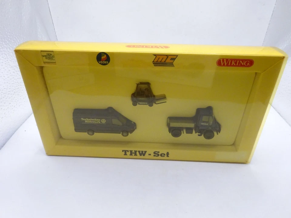 Wiking: Set THW Con Unimog, Carrello Elevatore Etc. (SSK16) - Immagine 1 di 1