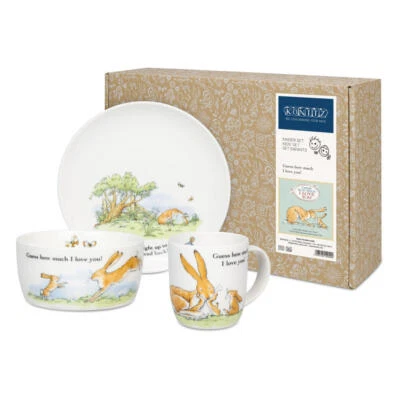 Könitz Kinderset 3-tlg. Guess how much i Teller Tasse Schale New Bone Hellgrün - Bild 1 von 3