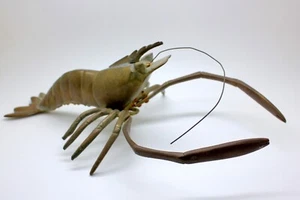 Chinese Export Brass Lobster Shrimp Decor - Metalwork Sculpture 50s - Picture 1 of 1