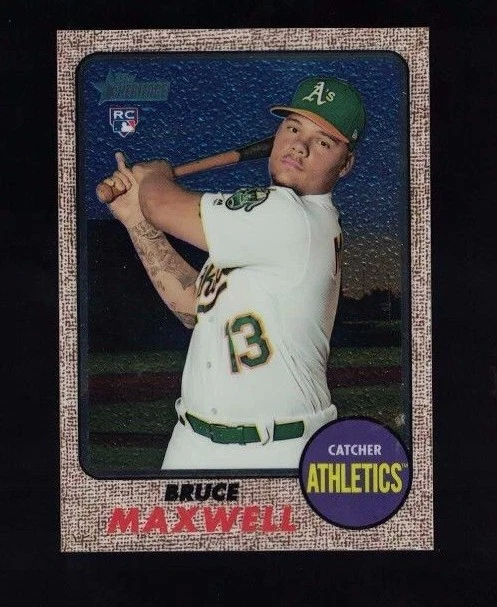 2017 Topps Heritage Chrome #THC-584 Bruce Maxwell RC  #481/999 Athletics - Image 1 of 1