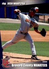 2006 Brevard County Manatees Grandstand #24 Josh Wahpepah Dale Oklahoma OK Card